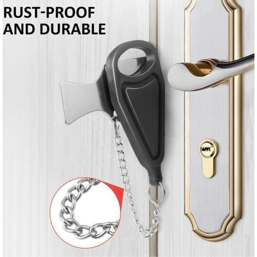 Stainless Steel Security Door Lock High Quality Door Lock Hardware Accessories Suitable for Travel Hotel Home Safe Tool
