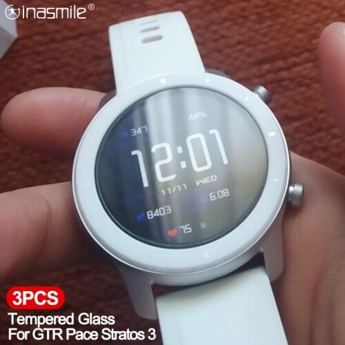 Tempered Glass For Xiaomi Huami Amazfit GTR 42mm 47mm Smart watch Screen Protector Film cover For Amazfit Pace Stratos 3 Verge