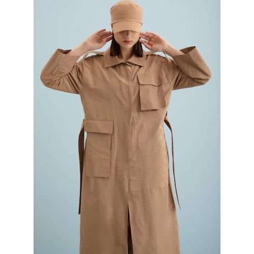 CAMEL WOMEN LONG TRENCH 7108