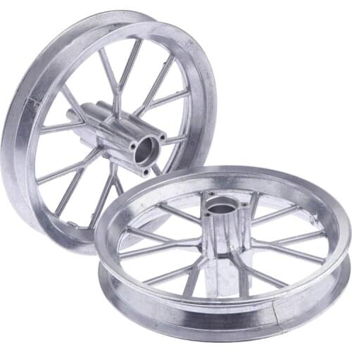 1 Pair Front Rear 12 1/2 x 2.75 Tire Wheel Rim Replacement for 49cc Mini Moto Pocket Dirt Bike, Silver