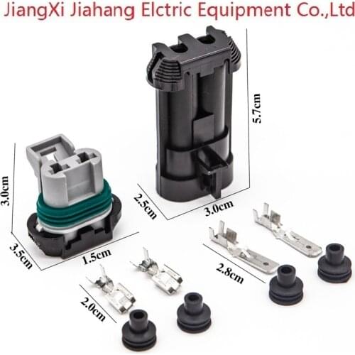 15363993 15363990 Free shipping 200sets DJ70282A-6.3-11/21 2Pin AMP Car Electrical Wire Connectors for VW,BMW,Audi,Toyota