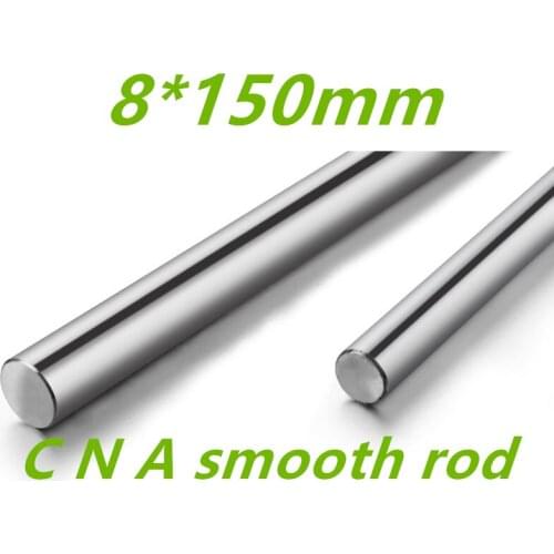 2pcs 3D printer parts rod 8mm linear shaft L 150mm chromed linear motion guide rail round rod Shaft for cnc parts 8mm 150mm