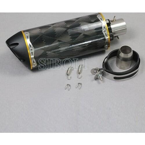 51mm Universal Modified Motorcycle Two Brothers Exhaust Pipe CNC Aluminium Alloy Carbon Fiber Exhaust CBR R1 R3 R6 ESCAPE moto