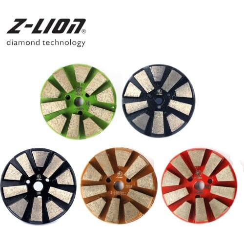 Z-LEAP 5pcs/Set 3inch Diamond Polishing Pads Metal Bond Concrete Abrasive Wheels Wet Dry Use For Floor Polishing Machine