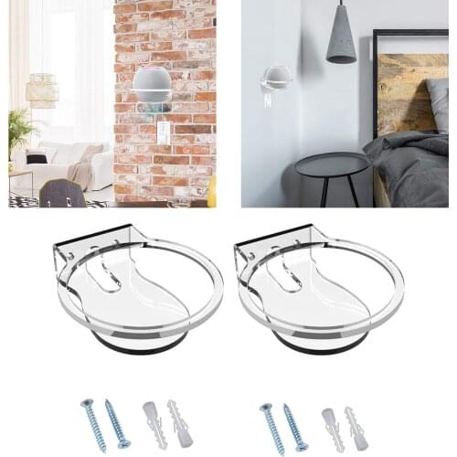 Acrylic Speaker Wall Mount Stand Holder for Homepod Mini for Wall Hanging Cable Management