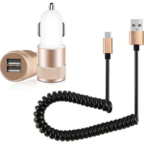 USB Car Phone Charger For Samsung A3 A5 A7 2017 A40 A50 Car-Charger Fast Quick Charge Type C Cable For Xiaomi Mi 9T Redmi Note 7