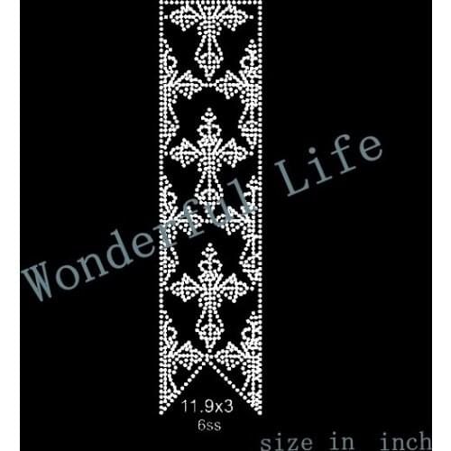 Free Shipping hot selling cross style hot fix rhinestone by rhinestone transfers to design motif