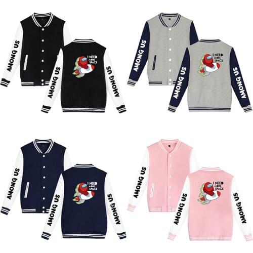 I Need More Space Cartoon Baseball Jacket Coat Fashion Men Women Hoodie Sweatshirt Tops Casual Long Sleeve Sport Hoodies Jackets