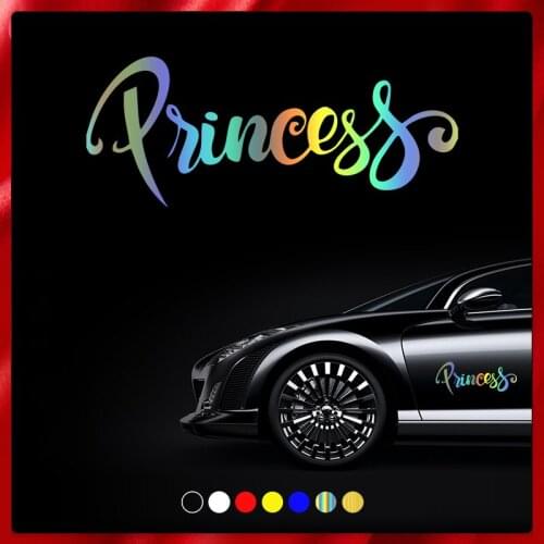 CS40080# Die-Cut Vinyl Decal Princess Car Sticker Waterproof Auto Decors on Car Body Bumper Rear Window