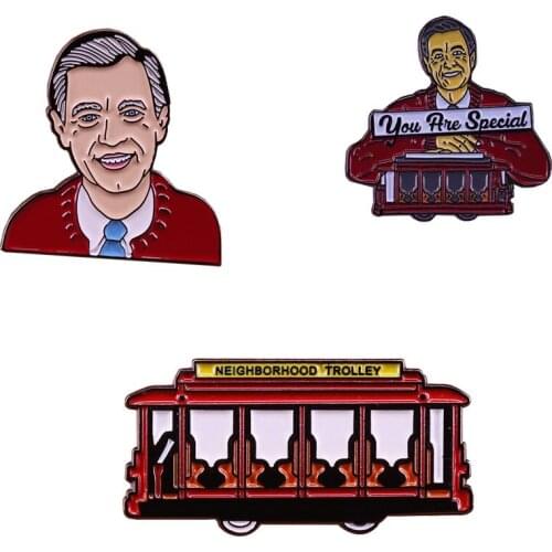 Mr. Rogers series enamel pin nostalgic childhood TV show collection