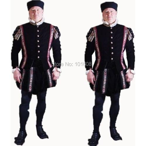 Customized!Jackets+skirt Mens 2pcs Black Velves Retro Coats Singer DJ concert MAN Victorian stage Performance MALE Suits N-021