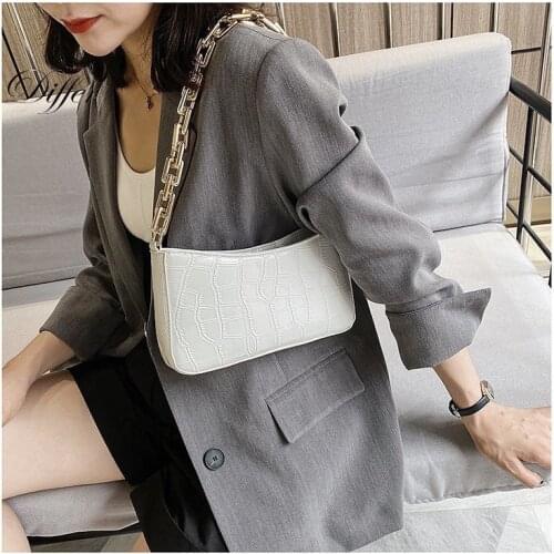 Stone Pattern Retro Classic Handbag PU Leather Clutch Armpit Shoulder Bag Tote with Zipper Closure Fashion Design Bag for Women