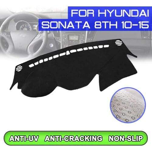 Car Dashboard Mat Anti-dirty Non-slip Dash Cover Mat UV Protection Shade for Hyundai Sonata 8th 2010 2011 2012 2013 2014 2015