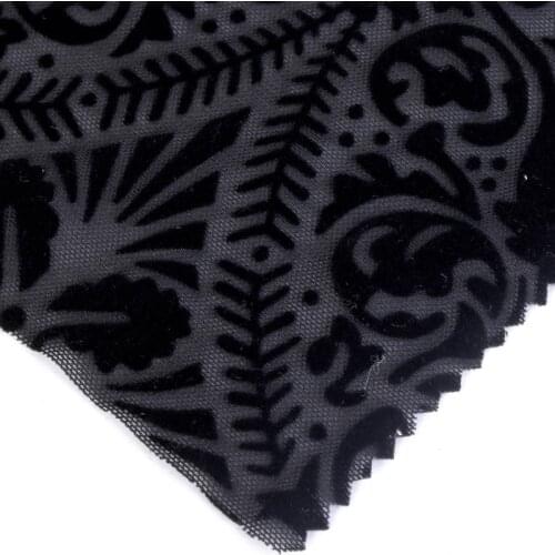 100cm*150cm Lace Fabric Knitted Flannel Burnt-out Fabric Mesh Flocking Cloth for Ballet Dance Clothing Underwear Fabric