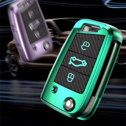 Soft TPU Car Key Remote Case Cover For Volkswagen VW Golf 7 mk7 Seat Ibiza Leon FR 2 Altea Aztec For Skoda Octavia Accessories