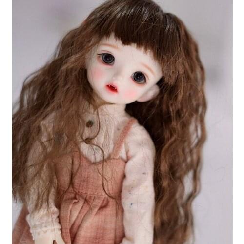 New Fashion 1/6 1/8 Bjd SD Wig Bangs Wavy Long Wig Hair High Temperature curls Wire BJD Wig For DD SD BJD Doll Many Colors