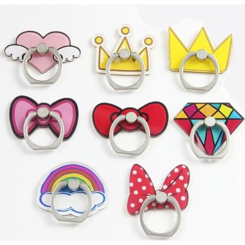 New Phone Ring Holder Mobile Phone Holder Stand Beautiful Pink Bowknot Desk Finger Ring Holder Table suporte celular for iPhone