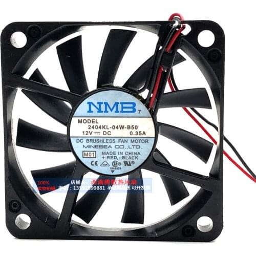 New original NMB-MAT 2404KL-04W-B50/B59 12V 0.35A 6010 6CM ultra-thin fan