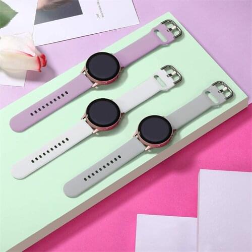 20/22mm Silicone Bracelet for Samsung Galaxy Watch 46mm Watchband Active 2 44mm strap for Galaxy Watch 3 45mm/Gear S3 Accessorie