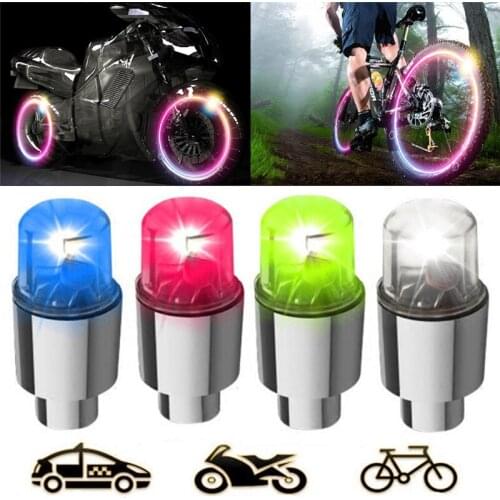 LED Car Bike Wheel Tire Tyre Valve Dust Cap Spoke Flash Lights Car Valve Stems & Caps Brand New and High Quality