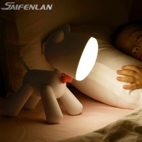 LED Children Night Light Kids Bedside Decorative Lamp USB Rechargeable Adjusted Brightness Bedroom Table Light Cute Ornaments
