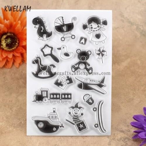 Trojan Horse Windmill Bear Train Scrapbook DIY photo cards account rubber stamp clear stamp transparent stamp 10x15cm KW7050411