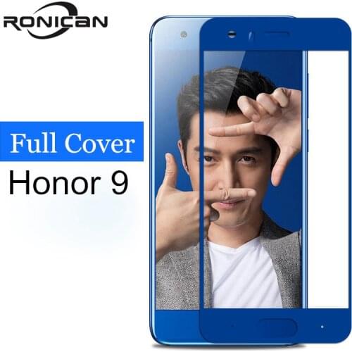 RONICAN for Huawei honor 9 glass tempered screen protector full cover blue protective film for Huawei honor9 tempered glass film