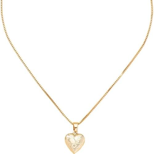 Ins Gold Chain Heart Flower Summer Beach Pendant Choker Necklaces Trendy Korean Fashion Women Party Jewelry