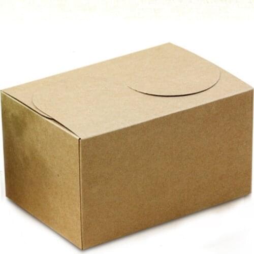 20pcs Kraft Paper Gift Box Snack Box Rectangle Candy Gift Packaging Box for Guest Wedding Birthday Party Favor Treat Wrapping