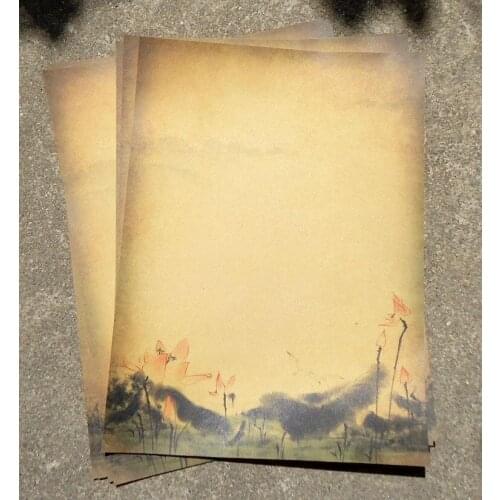 8 Pcs/set Vintage Kraft Paper Writing Letter Stationery Romantic Creative Note Craft Paper Painting Paper School Office Supplies