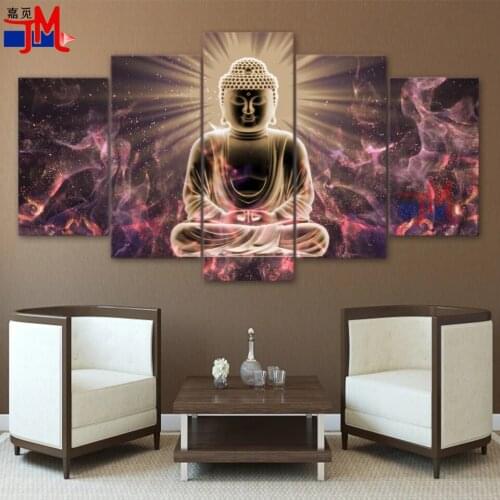 5D Diy Diamond Painting Multi-Picture Buddhism Abstract Full Display Fantasy Buddha Statue 5PCS Religion Cross Stitch Embroidery