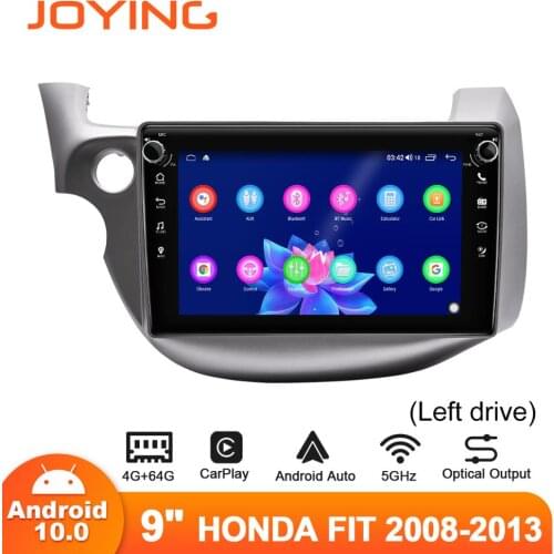 Joying 9" Android10 Car Radio for Honda Fit Jazz Left Drive 2008 2009 2010 2011 2012 2013 GPS Carplay DSP SPDIF 5GWIFI DVR DAB