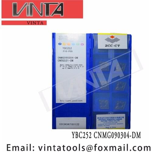 Free shipping high quality 10pcs/lots YBC252 YBC152 CNMG090304-DM cnc carbide turning inserts