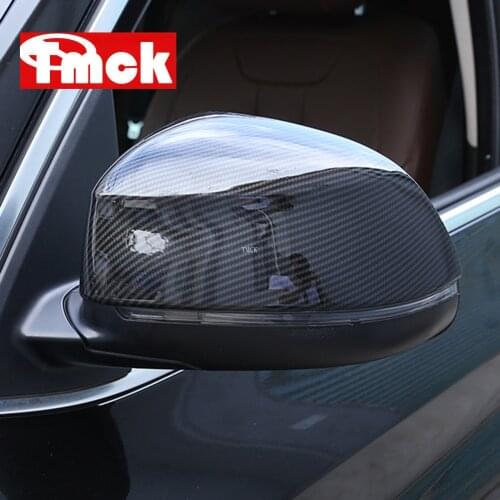 2PCS For BMW X5 F15 G05 2014 2015 2016 2017 2018 Car Mirror Accessories Side Rear View RearView Mirror Cover Caps Trim Sticker