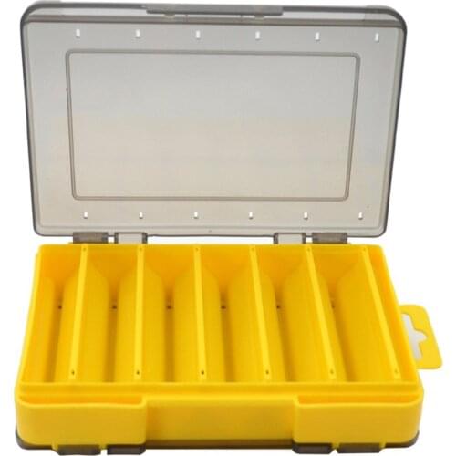 Double Layer Reversible Lure Case 12/14 Room Double Side Plastic Bait Jig Storage Box High Strength Fishing Tackle Accessory Box