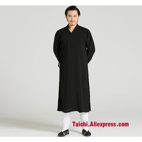 Martial art Tai chi Taoist long gown robe Road linen robe men and women clothing