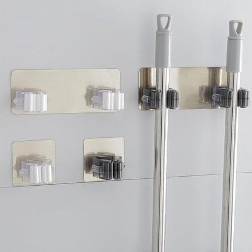 Powerful hook magic sticker bathroom seamless nail-free mop holder
