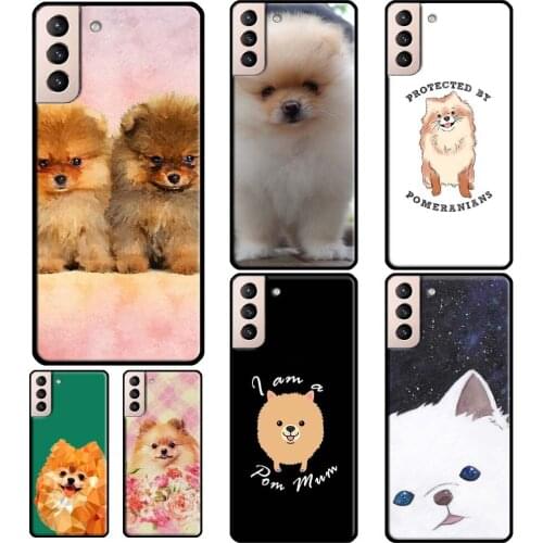 Cartoon Pomeranian Dog Soft Case For Samsung Galaxy S21 Ultra S20 FE S8 S9 S10 Note 10 Plus Note 20 Ultra Coque