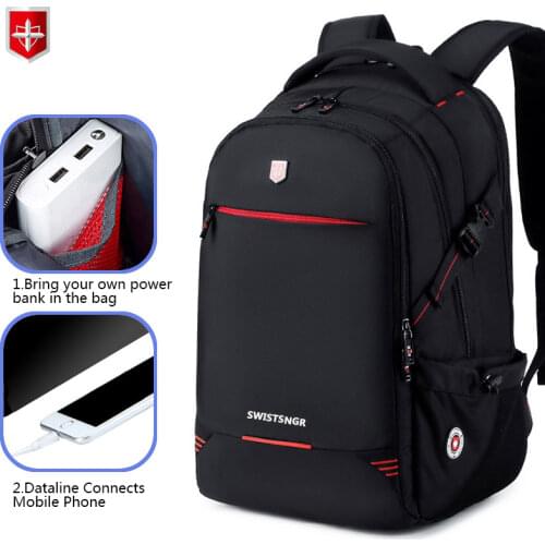 New Waterproof 15.6 inch Laptop Men Backpack Anti-theft USB Charging Backpack Fashion Business Travel Teenage bag Mochila Male