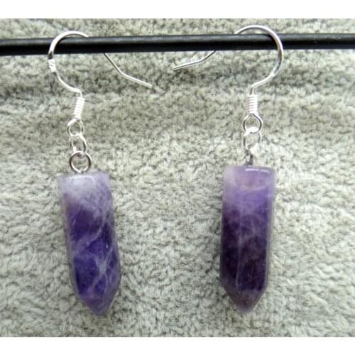 Natural stone Turquoises Quartz crystal tiger eye Hexagonal charms Earring for diy Jewelry making Earring Pendant Accessories A8