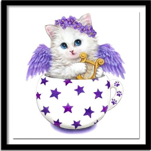 New 5D DIY Diamond Painting "Cartoon cat" Embroidery Full Square Diamond Cross Stitch Rhinestone Painting Decor Gift