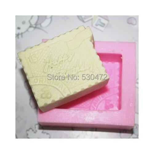 Wholesale/retal ,free shipping,1 pcs C267 happy birthday clay pottery mould silicone cake mold soap Mold FM