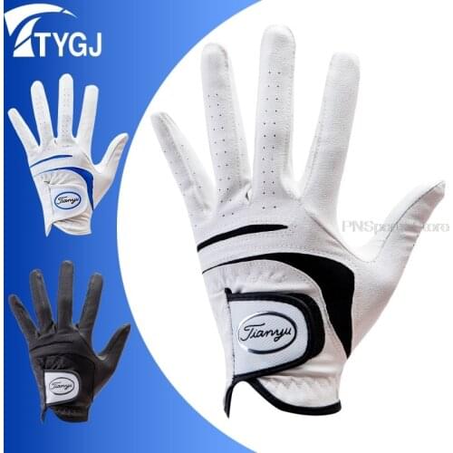 2021 Golf Gloves Mens Golf Left Hand Right Hand Gloves Sheepskin Leather Man Breathable Mittens With Anti-Slip Granules 1Pcs