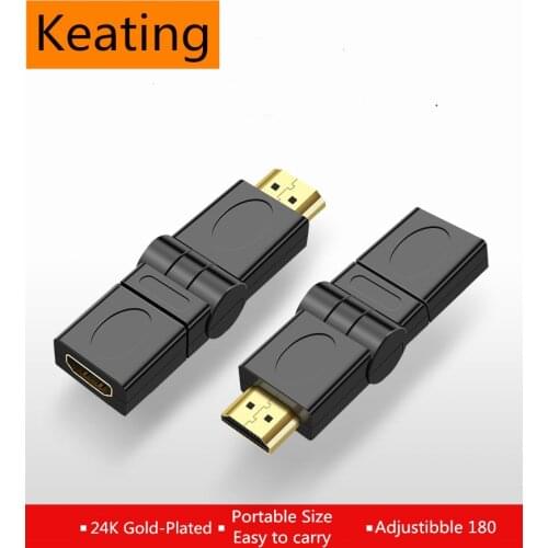 HDMI Cable Adapter Connector 90 180 360 Degree Rotating Converter Male to Female Gold Plated Cable Extender For PS4 HDTV X-box