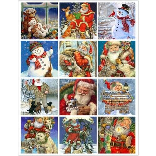 5d full square diamond embroidery snowman Santa Claus mond mosaic diy diamond painting cross stitch diamond sets home decorative