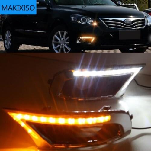 Led Drl For Toyota Camry 2009 2010 2011 drl Daytime Running Light Front Bumper Driving Fog Lamp Daylight Headlight Accessories