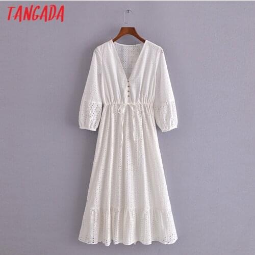 Tangada White Summer Dresses