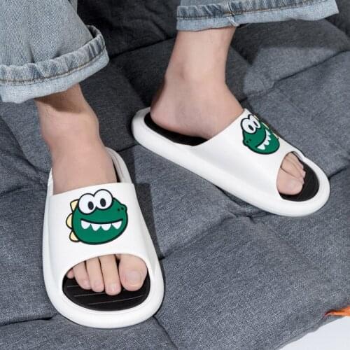 Slippers womens residence indoor domestic couples thick bottom bath non slip slippers for men mens shoes house slippers