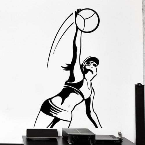Volleyball Wall Decal Sexy Sport Girl Female Wallpaper Door Window Vinyl Sticker Teens Bedroom Dorm Stadium Interior Decor E808