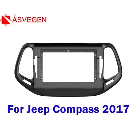 10.1 Inch Car Fascia For Jeep Compass 2017 Fascias Audio Fitting Adaptor Panel Frame Car DVD Frame Dashboard